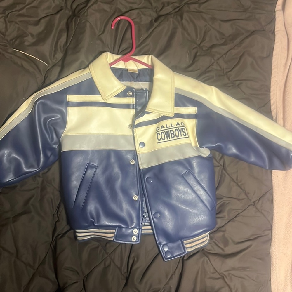 Dallas cowboys 2000’s kids leather jacket